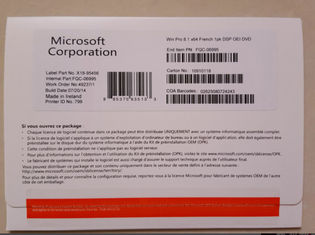 Pedazo completo de /32 del paquete 64 del OEM de los softwares 8,1 de Microsoft Windows de la lengua francesa favorable